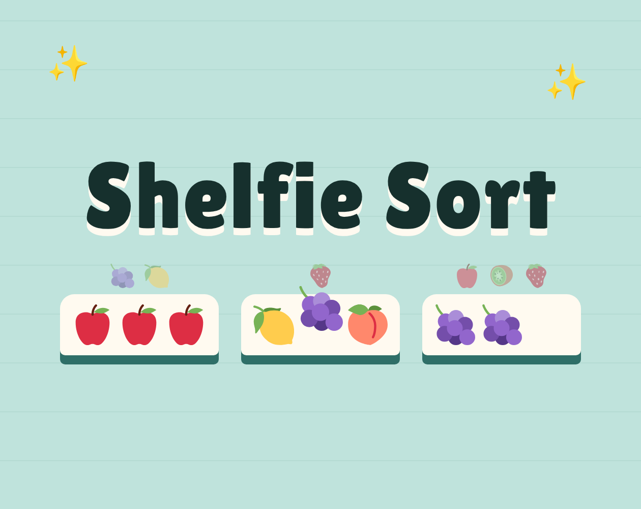 Shelfie Sort: shelves of fruit to sort